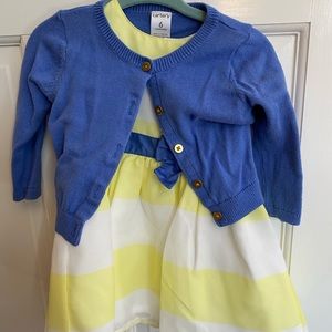 6mo Girls Dress w/cardigan